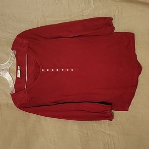 St John's Bay Red Blouse